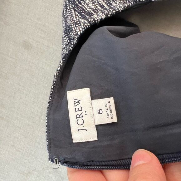 J crew sleeveless tweed sheath dress with fringe accents size 6 - Picture 10 of 10